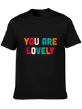 You Are Lovely Graphic Black T-Shirt