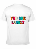 You Are Lovely Graphic Black T-Shirt
