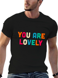 You Are Lovely Graphic Black T-Shirt