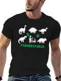 Farmer Saurus Black T-Shirt
