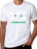 Farmer Saurus Black T-Shirt