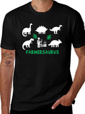 Farmer Saurus Black T-Shirt