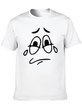 Sad Face Graphic Black T-Shirt