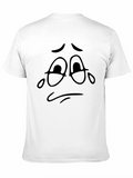 Sad Face Graphic Black T-Shirt