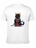 Pixel Samurai Cat Graphic Tee
