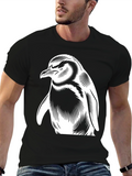 Penguin Graphic Tee - Cool Black Cotton T-Shirt