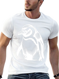 Penguin Graphic Tee - Cool Black Cotton T-Shirt