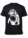 Penguin Graphic Tee - Cool Black Cotton T-Shirt