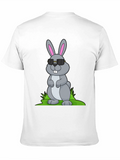 Cool Bunny Graphic Tee - Black