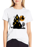 Halloween Witch Haunted House T-Shirt