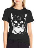Inverted Cross Cat Graphic T-Shirt