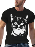 Inverted Cross Cat Graphic T-Shirt