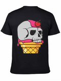 Skull Ice Cream Graphic T-Shirt