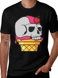 Skull Ice Cream Graphic T-Shirt