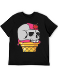 Skull Ice Cream Graphic T-Shirt