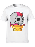 Skull Ice Cream Graphic T-Shirt