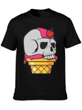 Skull Ice Cream Graphic T-Shirt