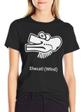 Ehecatl Wind Aztec God Black T-Shirt