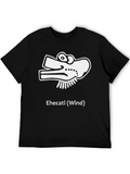 Ehecatl Wind Aztec God Black T-Shirt