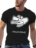 Ehecatl Wind Aztec God Black T-Shirt