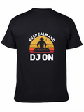 Keep Calm DJ On Graphic Tee - Black