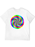 Psychedelic Hexagon Spiral Graphic Tee