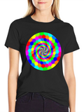 Psychedelic Hexagon Spiral Graphic Tee