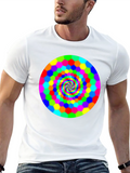 Psychedelic Hexagon Spiral Graphic Tee