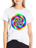 Psychedelic Hexagon Spiral Graphic Tee