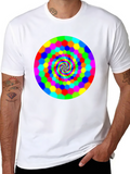 Psychedelic Hexagon Spiral Graphic Tee