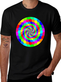 Psychedelic Hexagon Spiral Graphic Tee