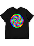 Psychedelic Hexagon Spiral Graphic Tee