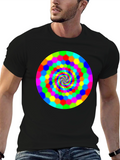 Psychedelic Hexagon Spiral Graphic Tee