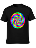 Psychedelic Hexagon Spiral Graphic Tee