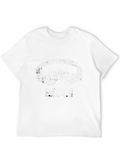 Mens Black Ski Goggles Graphic T-Shirt