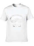 Mens Black Ski Goggles Graphic T-Shirt