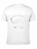 Mens Black Ski Goggles Graphic T-Shirt