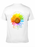 Be Kind Rainbow Sunflower Graphic Tee