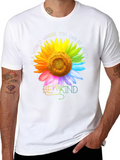 Be Kind Rainbow Sunflower Graphic Tee