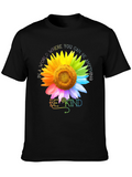 Be Kind Rainbow Sunflower Graphic Tee