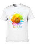 Be Kind Rainbow Sunflower Graphic Tee