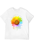 Be Kind Rainbow Sunflower Graphic Tee