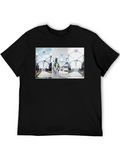 Atomium Brussels Graphic Tee - Black