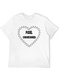 Pudel Obsessed Paw Print Heart T-Shirt