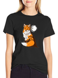 Fox Silhouette Moon Graphic Tee