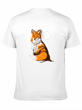 Fox Silhouette Moon Graphic Tee