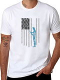 American Flag Fisherman T-Shirt