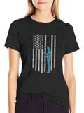 American Flag Fisherman T-Shirt