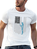 American Flag Fisherman T-Shirt