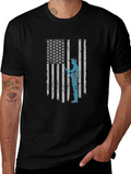 American Flag Fisherman T-Shirt